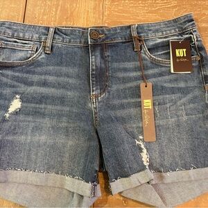 Kut from the Kloth Distressed Blue Jean Shorts